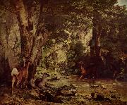 Gustave Courbet Rehbock im Wald Spain oil painting artist